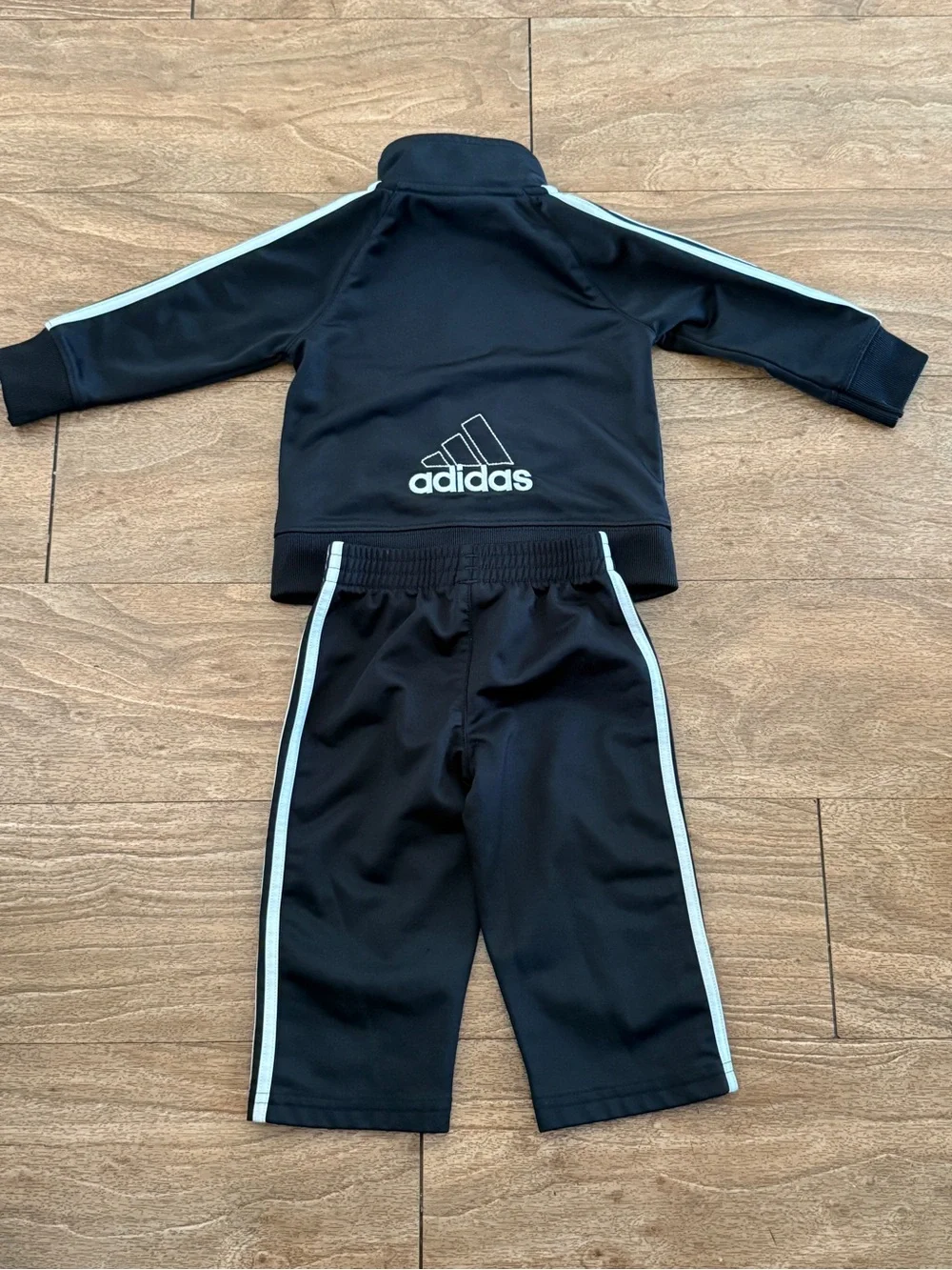 adidas Black and White Kids Track Jacket & Pants